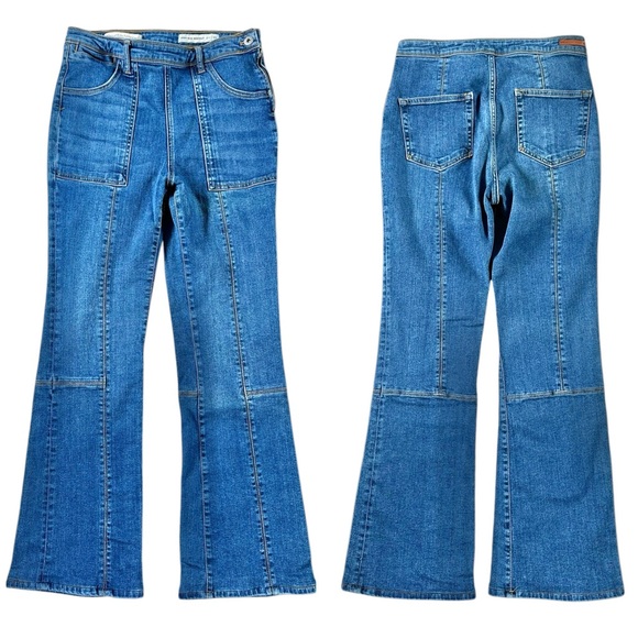Pilcro Letterpress Anthropologie High Rise Carpenter Bootcut Denim Jeans 29 - Picture 2 of 11